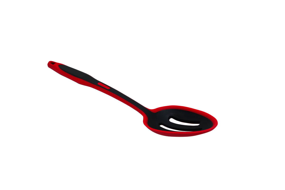Zyle ZY004RSP Small Silicone/Nylon Slotted Spoon, 34 cm