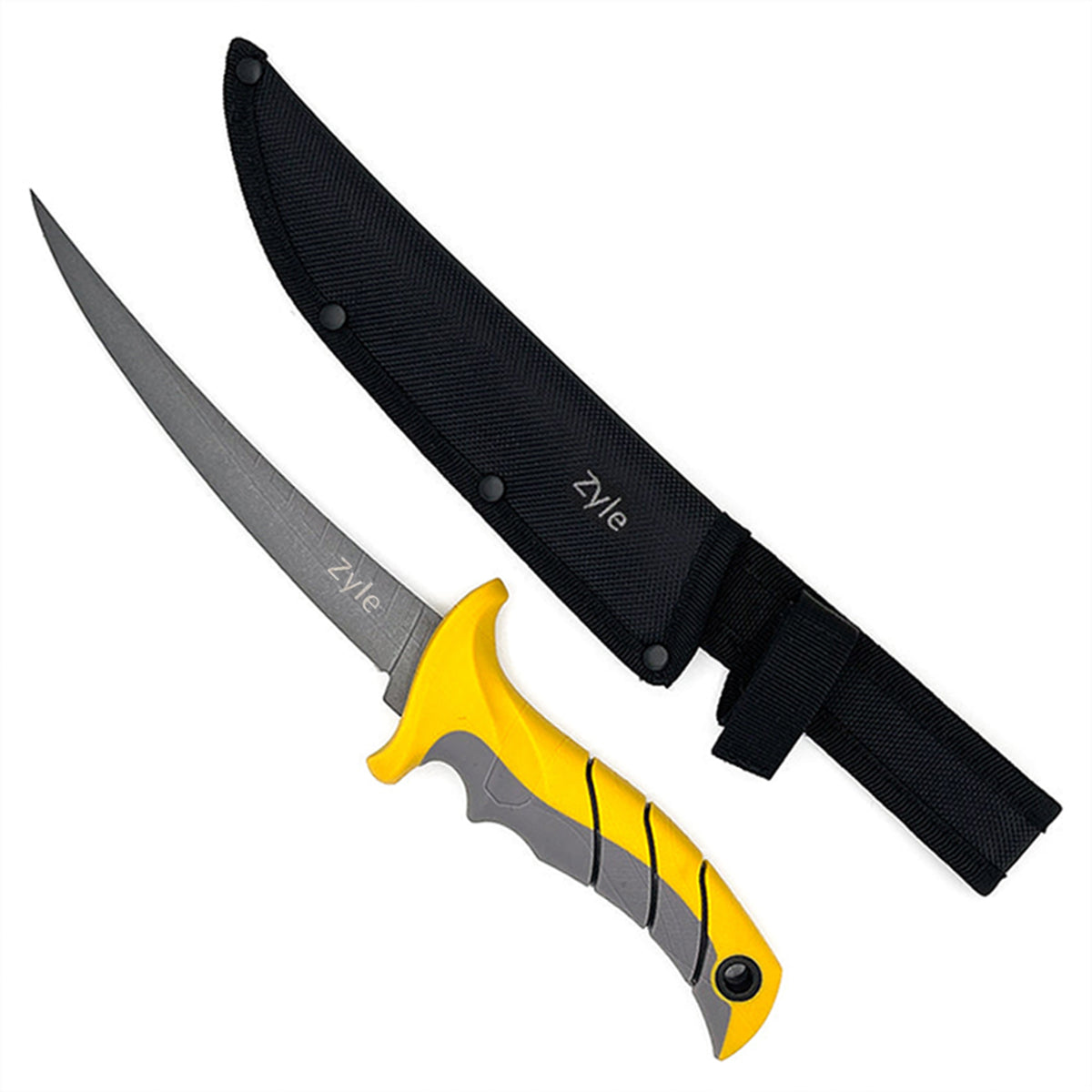 ZYLE ZY112K Fish Fillet Knife with Sheath, 23 cm