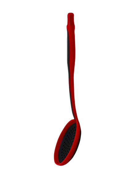 Zyle ZY008RSP Silicone/Nylon Slotted Spoon, 33.5 cm