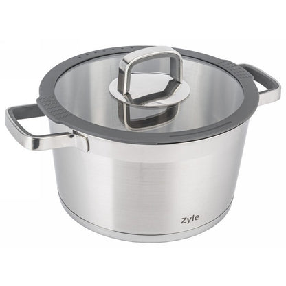 Zyle ZY12724CS Induction Pot with Lid, 4.5 L