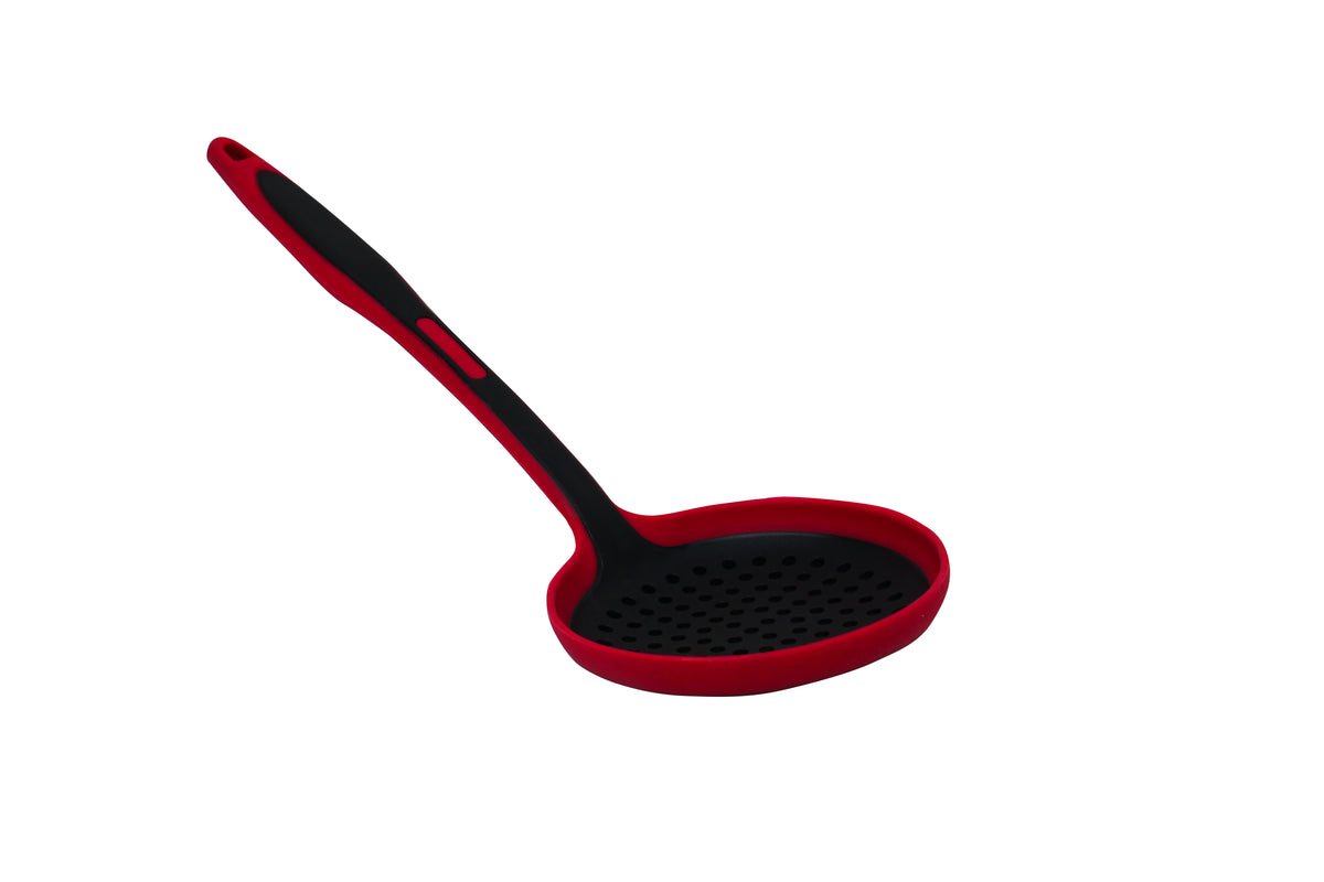 Zyle ZY008RSP Silicone/Nylon Slotted Spoon, 33.5 cm