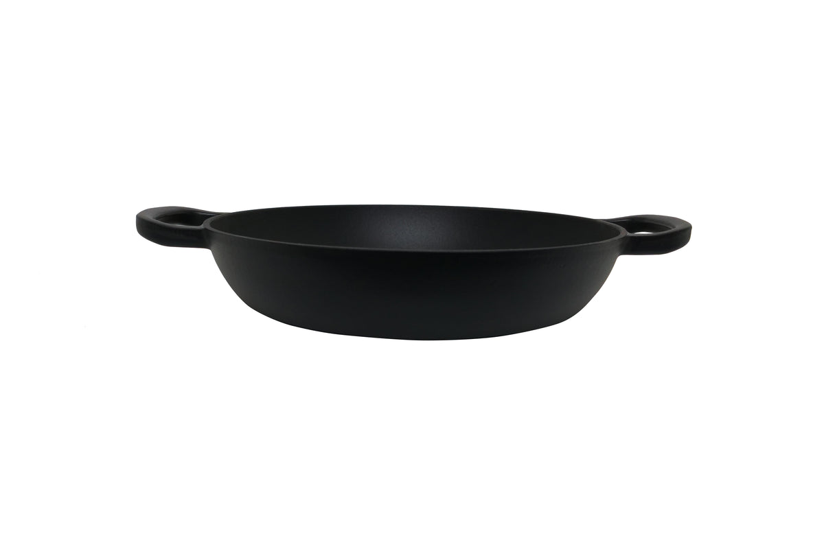 Zyle ZY030CBKI Round Enamelled Cast Iron Pot, Ø30 cm, 3.5 L, Black