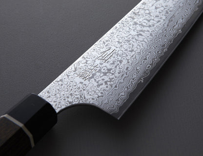 Senzo Black BD-07 Damascus Steel Sashimi Knife, 21 cm Blade
