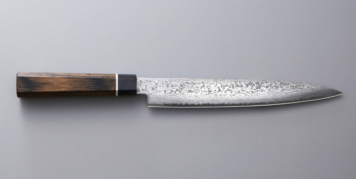 Senzo Black BD-07 Damascus Steel Sashimi Knife, 21 cm Blade
