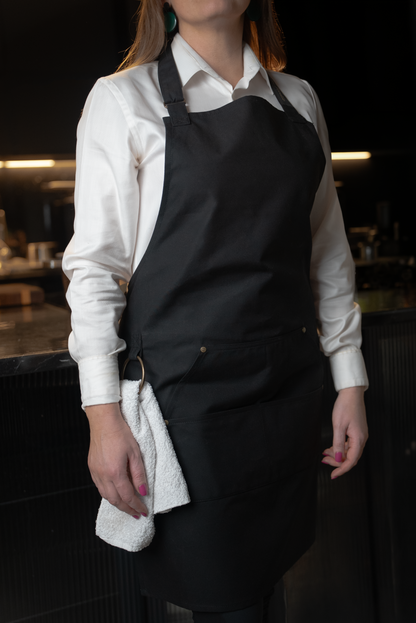 BALTIC FOODIE Premium virtuvės prijuostė – juoda