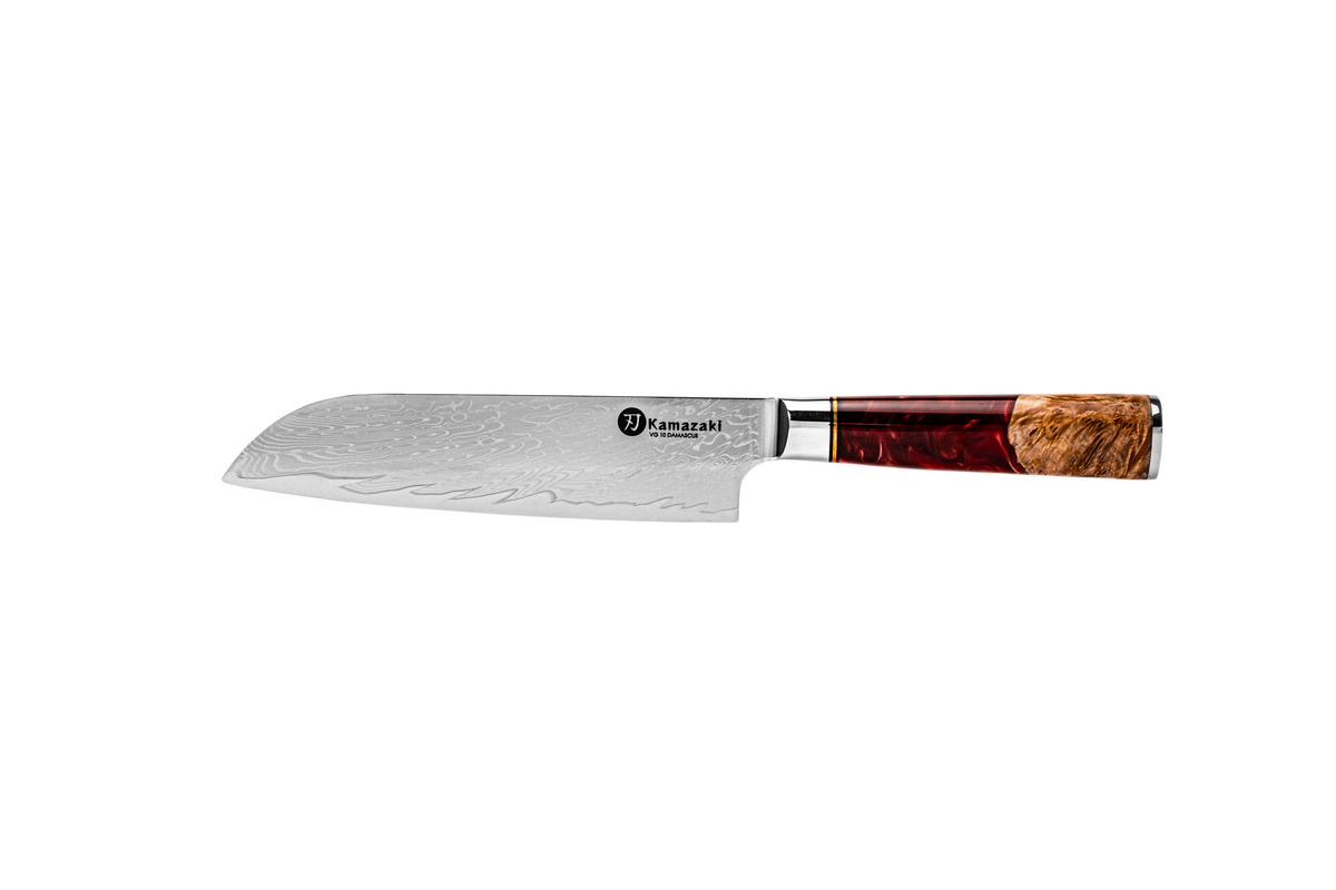 KAMAZAKI KZI200SET Damascus Steel Knife Set, 8-Piece