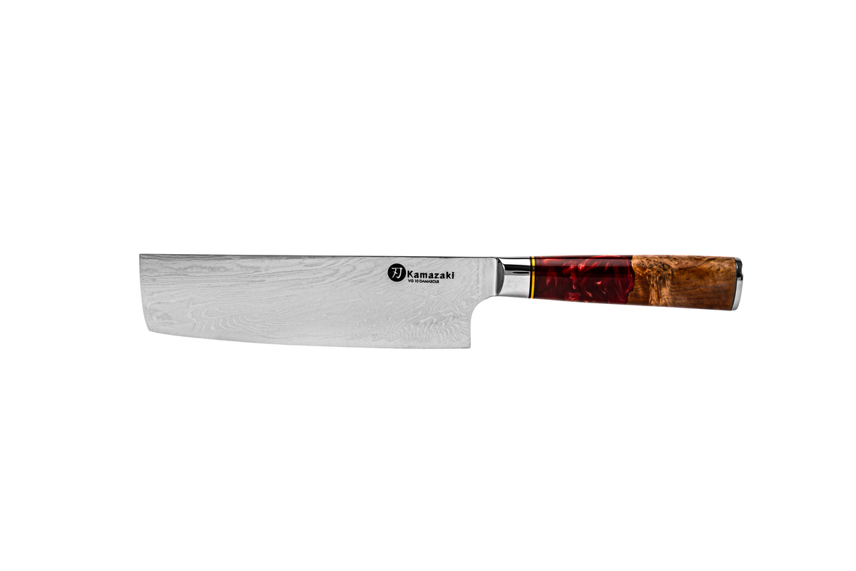 KAMAZAKI KZI200SET Damascus Steel Knife Set, 8-Piece