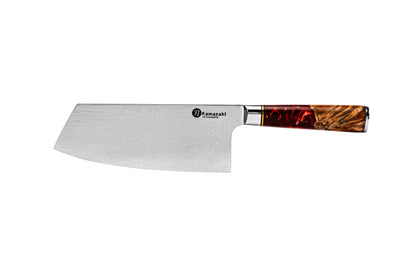 Damasko plieno peilis Kamazaki Cleaver KZI201KN, 19 cm
