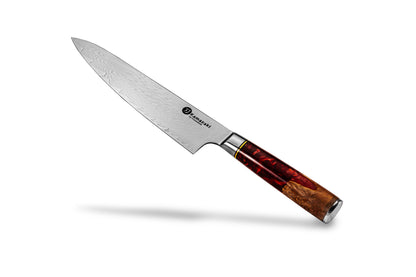 Kamazaki Chef KZI202KN Damascus Steel Knife, 20 cm Blade