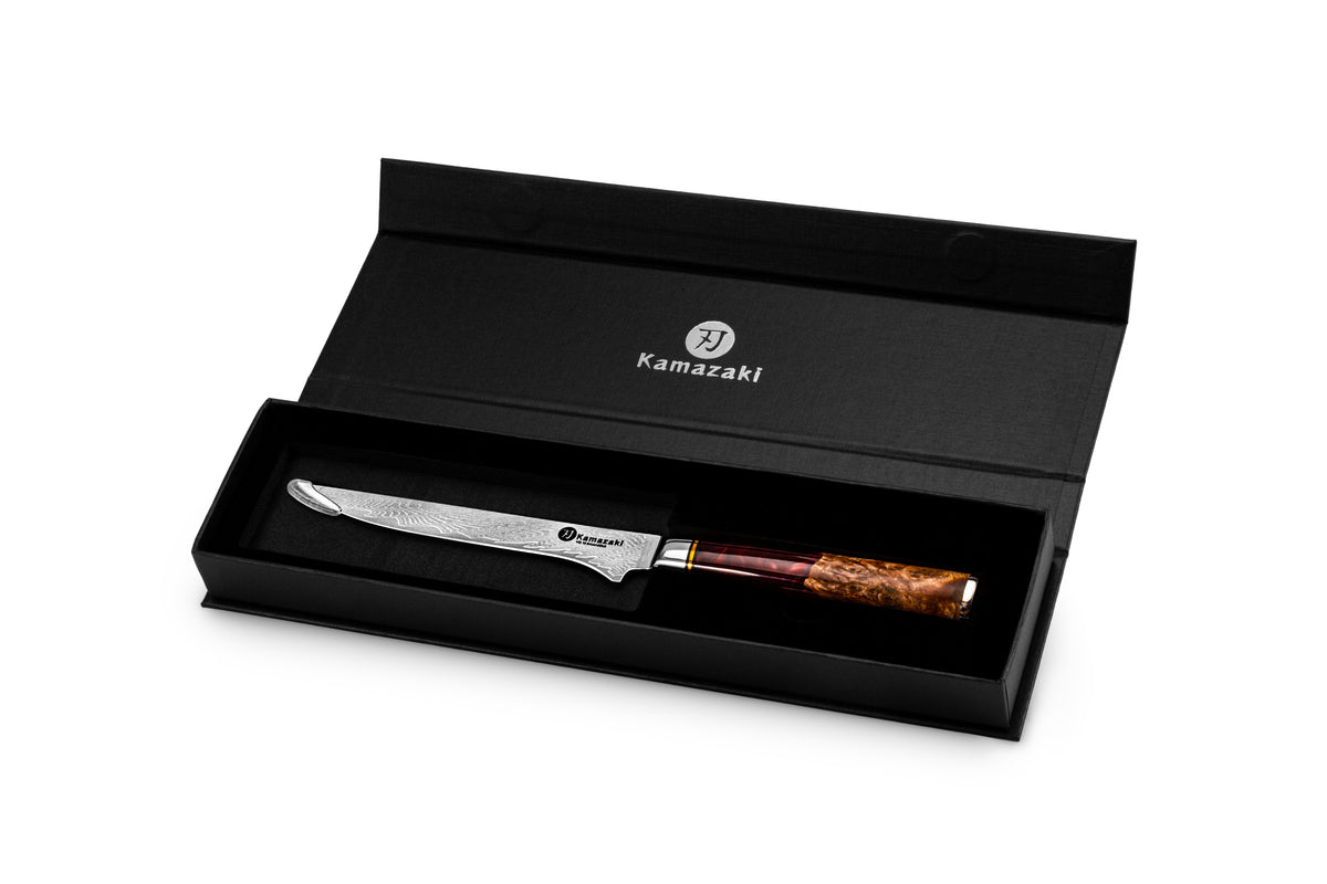 Kamazaki KZI207KN Damascus Steel Boning Knife, 15 cm Blade
