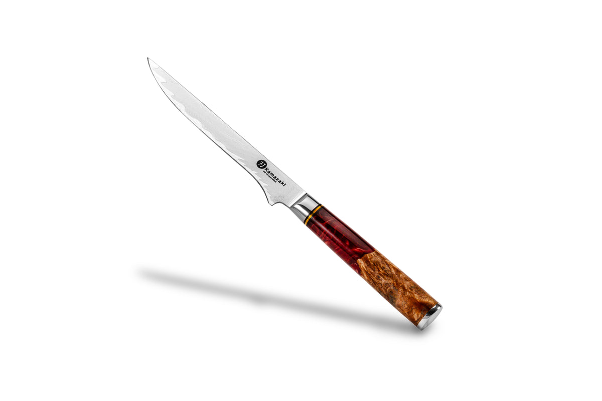 Kamazaki KZI207KN Damascus Steel Boning Knife, 15 cm Blade
