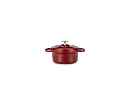 Zyle ZY07RKI Round Enamelled Cast Iron Pot, Ø10 cm, Red