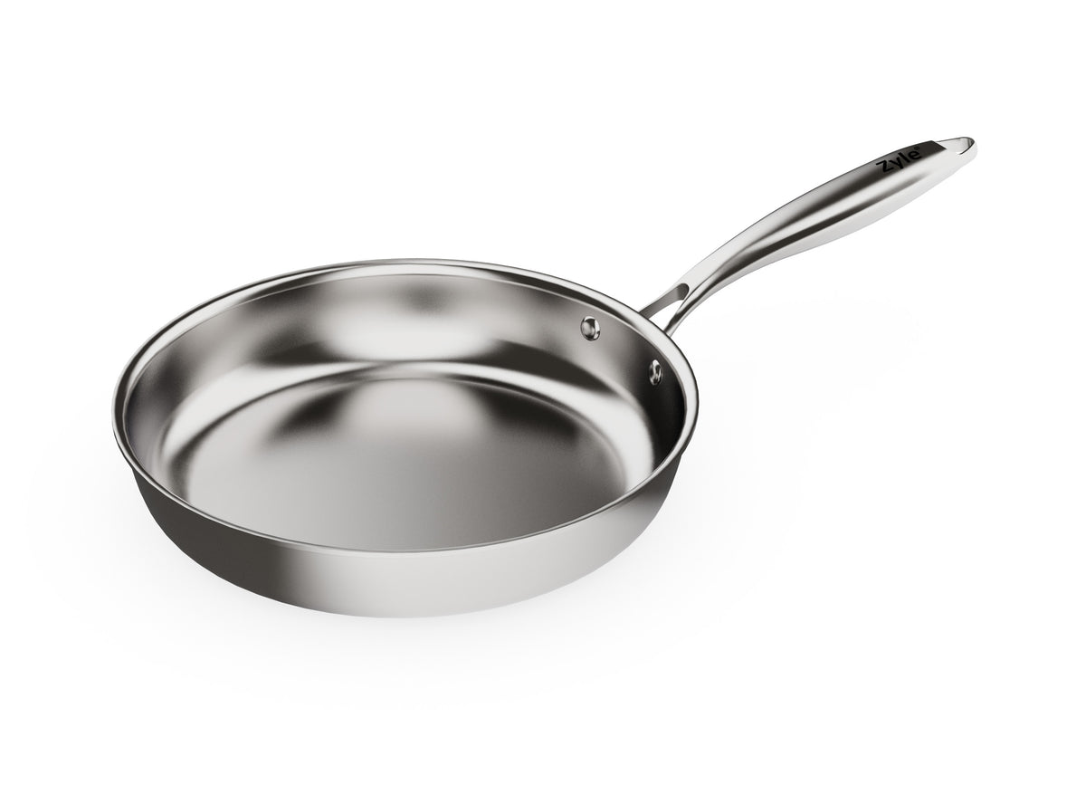 Zyle Tri-Ply ZY2028FP Stainless Steel Induction Frying Pan, Ø28 cm
