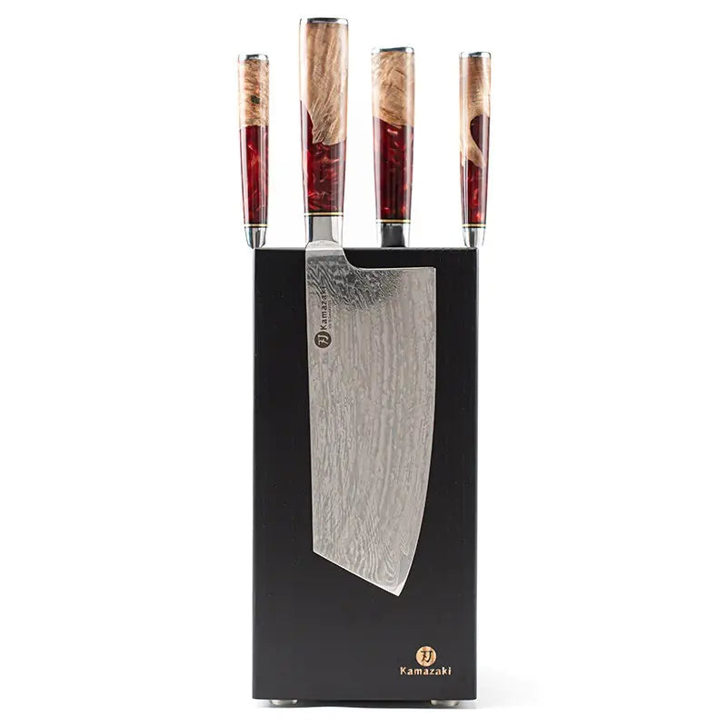 KAMAZAKI KZI2258BL Magnetic Knife Block, Black
